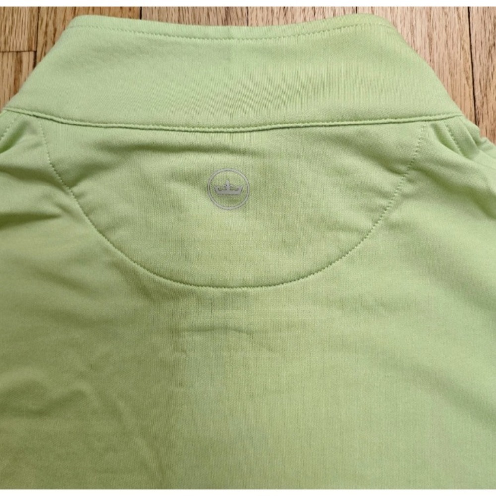 Peter Millar Mens S‎ Crown Sport Perth Melange Performance 1/4 Zip Yellow/Green - Picture 5 of 9
